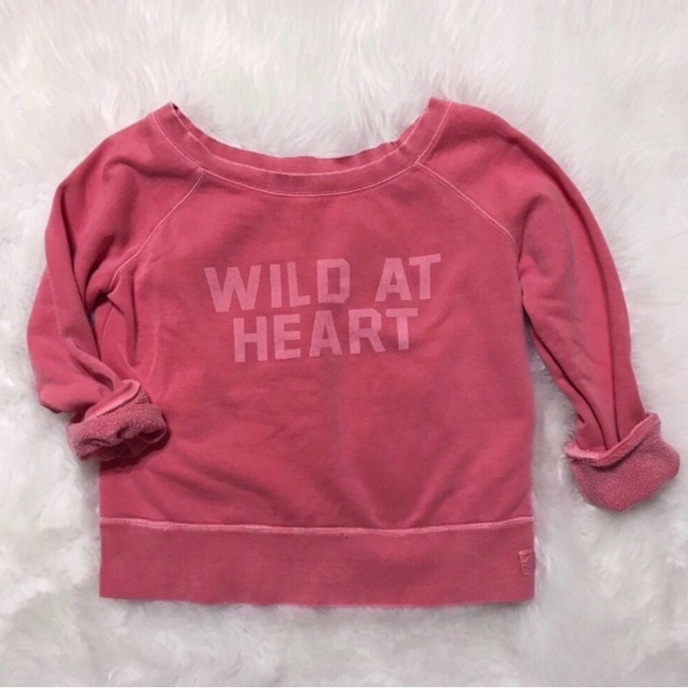 Vintage American Eagle Pink Sweatshirt-Lightly destructed-EUC-Sz Small